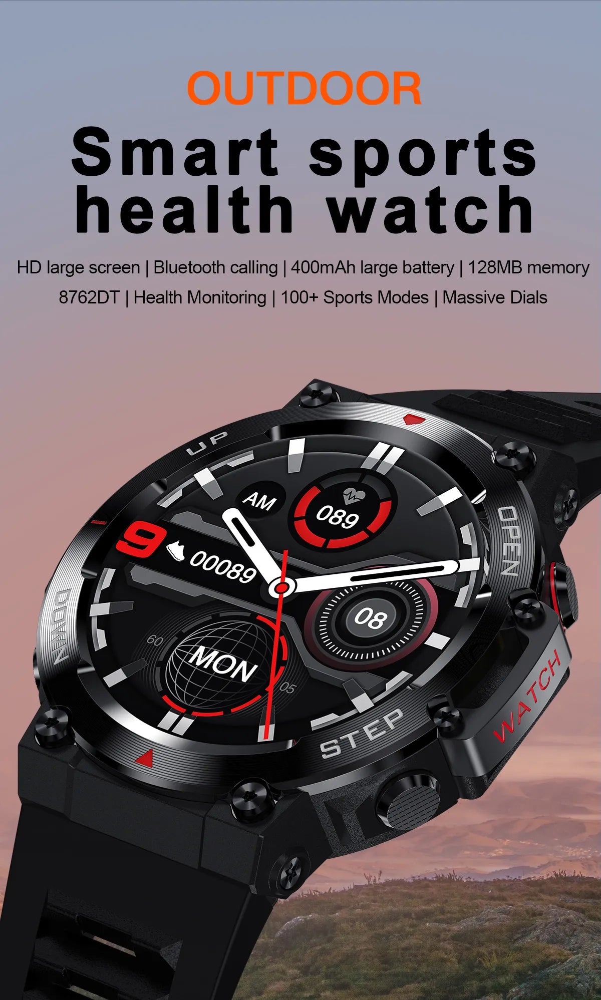 Health Monitor Watch | AK45 Smart Watch | ElectoWatch